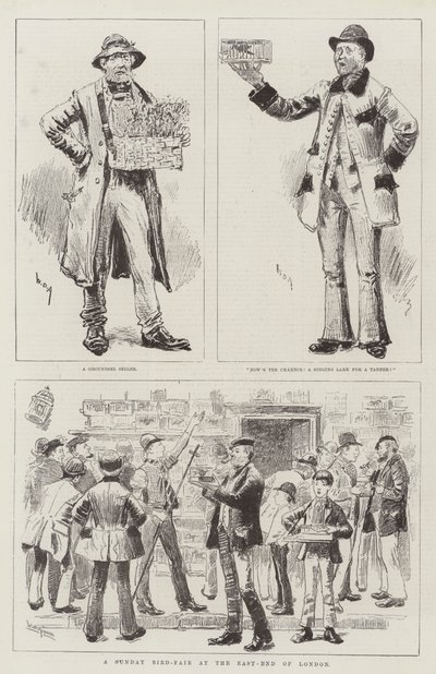 Feria de aves dominical en el East-End de Londres de William Douglas Almond